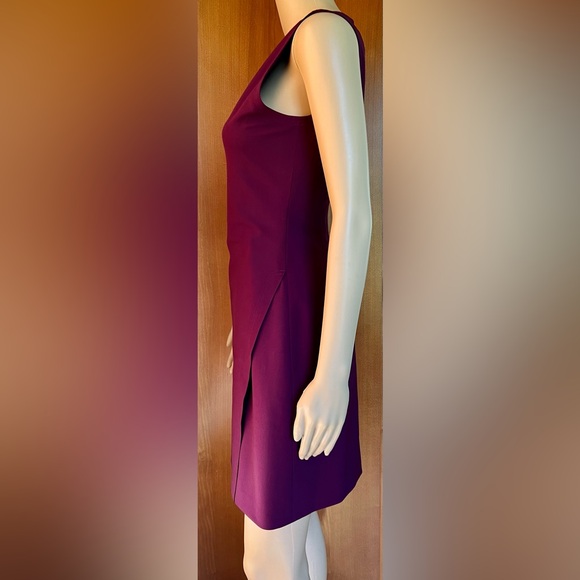 THEORY NWOT Plum Sleeveless Wool Blend Sheath Power Dreas Size 0 - Picture 4 of 10